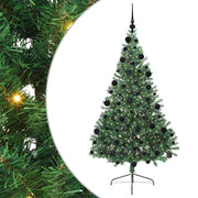 Vidaxl kunstmatig voorverlicht kerstboom met 300 led groen 210 cm pvc - afbeelding 2