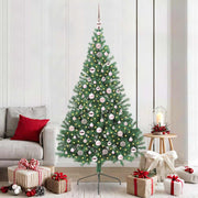 Vidaxl kunstmatig voorverlicht kerstboom met 300 led groen 210 cm pvc - afbeelding 1