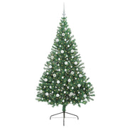 Vidaxl kunstmatig voorverlicht kerstboom met 300 led groen 210 cm pvc - afbeelding 3