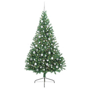 Vidaxl kunstmatig voorverlicht kerstboom met 300 led groen 210 cm pvc - afbeelding 3