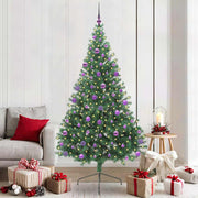 Vidaxl kunstmatig voorverlicht kerstboom met 300 led groen 210 cm pvc - afbeelding 1