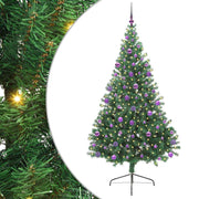 Vidaxl kunstmatig voorverlicht kerstboom met 300 led groen 210 cm pvc - afbeelding 2