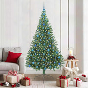 Vidaxl kunstmatig voorverlicht kerstboom met 300 led groen 210 cm pvc - afbeelding 1
