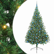 Vidaxl kunstmatig voorverlicht kerstboom met 300 led groen 210 cm pvc - afbeelding 2