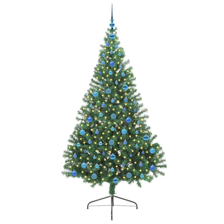 Vidaxl kunstmatig voorverlicht kerstboom met 300 led groen 210 cm pvc