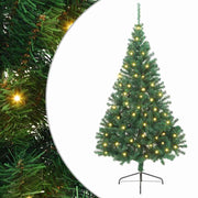 Vidaxl kunstmatig voorverlicht kerstboom met 300 led groen 240 cm pvc - afbeelding 1