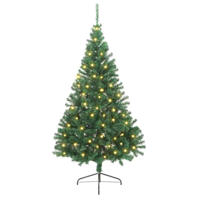 Vidaxl kunstmatig voorverlicht kerstboom met 300 led groen 240 cm pvc