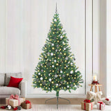 Vidaxl kunstmatig voorverlicht kerstboom met 300 led groen 240 cm pvc - afbeelding 1