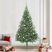 Vidaxl kunstmatig voorverlicht kerstboom met 300 led groen 240 cm pvc - afbeelding 1
