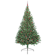 Vidaxl kunstmatig voorverlicht kerstboom met 300 led groen 240 cm pvc - afbeelding 3