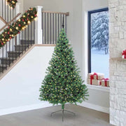 Vidaxl kunstmatig voorverlicht kerstboom met 300 led groen 240 cm pvc - afbeelding 1