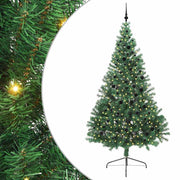 Vidaxl kunstmatig voorverlicht kerstboom met 300 led groen 240 cm pvc - afbeelding 2