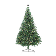 Vidaxl kunstmatig voorverlicht kerstboom met 300 led groen 240 cm pvc - afbeelding 3