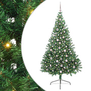 Vidaxl kunstmatig voorverlicht kerstboom met 300 led groen 240 cm pvc - afbeelding 2