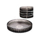 Ideas 4 seasons glazen schaaltjes kate ø10xh6,5cm rookgrijs set 4