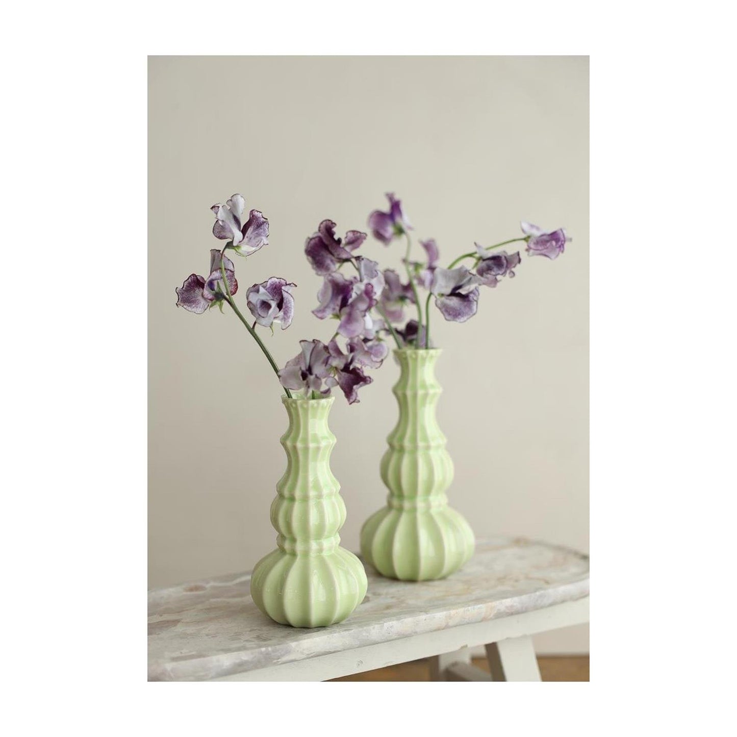 Ideas 4 seasons vaas delphi ã˜10,3xh20cm linde groen