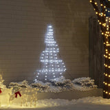 Vidaxl led kerstboom met grondspiesjes koudwit 182 cm metaal - afbeelding 1