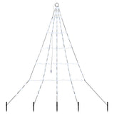 Vidaxl led kerstboom met grondspiesjes koudwit 182 cm metaal - afbeelding 2