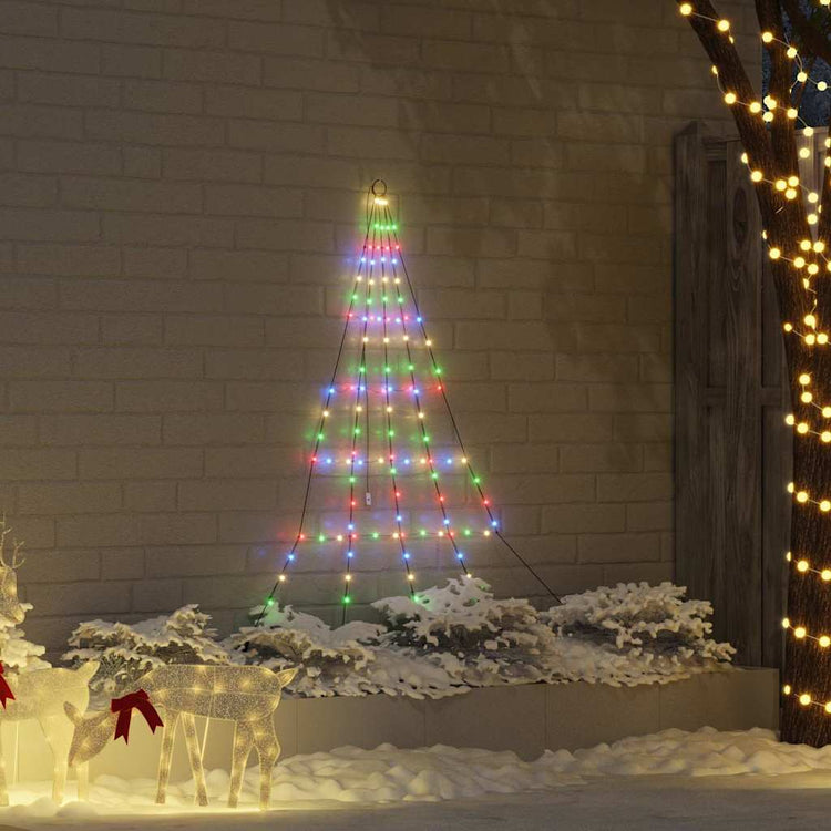 Vidaxl led kerstboom met grondspiesjes meerkleurig 182 cm metaal
