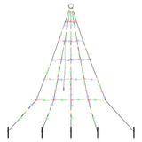 Vidaxl led kerstboom met grondspiesjes meerkleurig 182 cm metaal - afbeelding 2