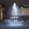 Vidaxl led kerstboom met grondspiesjes koudwit 306 cm metaal