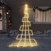 Vidaxl led kerstboom met grondspiesjes warmwit 511 cm metaal