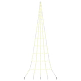 Vidaxl led kerstboom met grondspiesjes warmwit 511 cm metaal - afbeelding 2