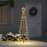 Vidaxl led kerstboom 250 cm 390 led's warmwit staal warmwit - afbeelding 1