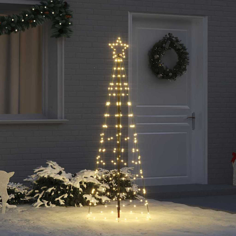 Vidaxl led kerstboom 250 cm 390 led's warmwit staal warmwit