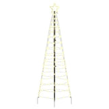 Vidaxl led kerstboom 250 cm 390 led's warmwit staal warmwit - afbeelding 2