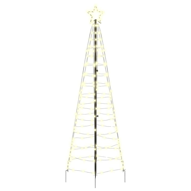 Vidaxl led kerstboom met grondspiesjes warmwit 250 cm ijzer