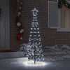 Vidaxl led kerstboom met grondspiesjes koudwit 250 cm ijzer