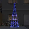 Vidaxl led kerstboom met grondspiesjes met 800 led blauw 400 cm ijzer