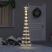 Vidaxl led kerstboom warmwit 51 x 51 x 190 cm metaal - afbeelding 1