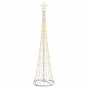 Vidaxl led kerstboom warmwit 51 x 51 x 190 cm metaal - afbeelding 2
