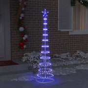 Vidaxl led kerstboom blauw 51 x 51 x 190 cm metaal - afbeelding 3