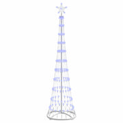 Vidaxl led kerstboom blauw 51 x 51 x 190 cm metaal - afbeelding 2