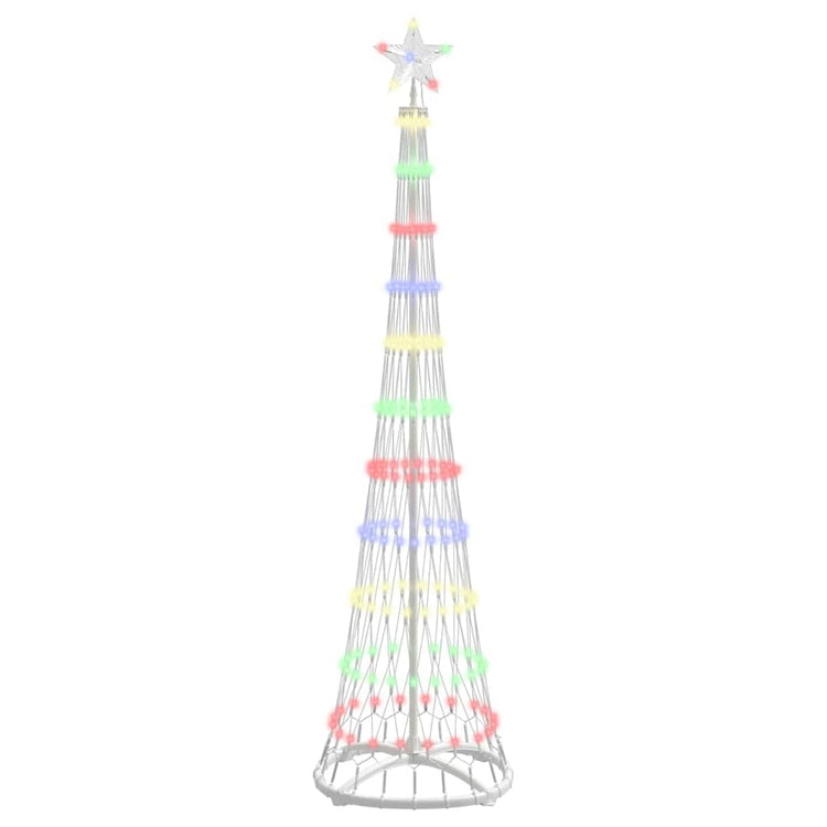 Vidaxl led kerstboom multikleur 51 x 51 x 190 cm metaal
