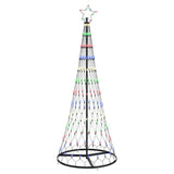 Vidaxl led kerstboom meerkleurig 180 cm metaal - afbeelding 2