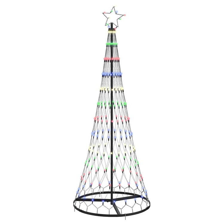 Vidaxl led kerstboom multikleur 184.5 cm metaal