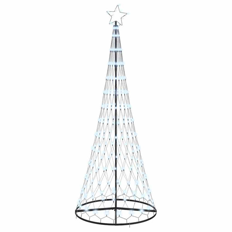 Vidaxl led kerstboom met 295 led met standaard koudwit 250 cm metaal
