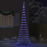 Vidaxl led kerstboom blauw 302,5 cm metaal - afbeelding 1