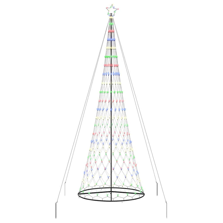Vidaxl led kerstboom met 455 led multikleur 184.5 cm metaal