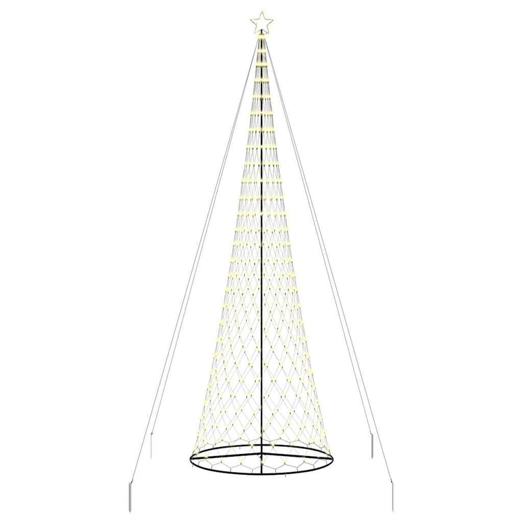 Vidaxl led kerstboom met 555 led met standaard warmwit 500 cm metaal