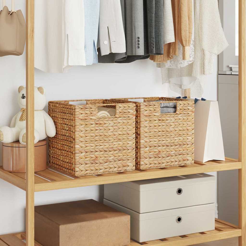 Vidaxl opslagmanden 2 pcs naturel 28 x 28 x 28 cm waterhyacint