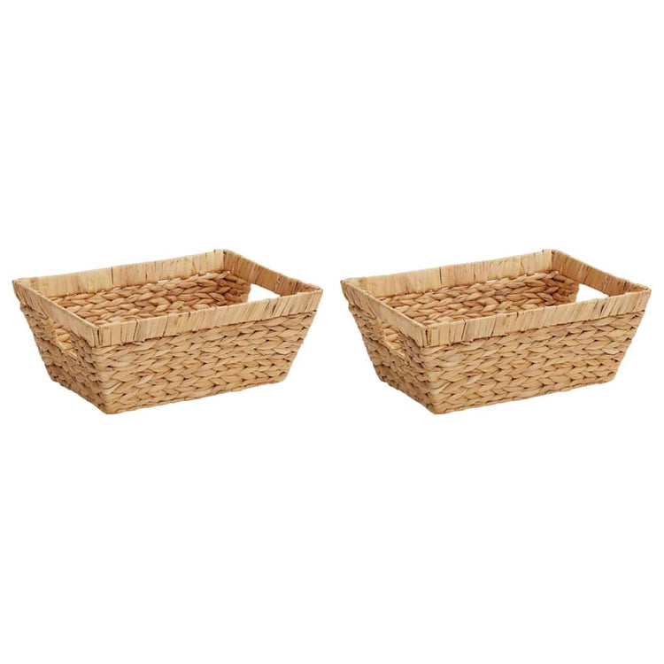 Vidaxl opslagmanden 2 st waterhyacint 38 x 28 x 15 cm naturel