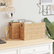Vidaxl tijdschrift manden 2 pcs naturel 39 x 14 x 25 cm waterhyacint - afbeelding 1