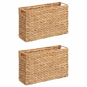 Vidaxl tijdschrift manden 2 pcs naturel 39 x 14 x 25 cm waterhyacint - afbeelding 2