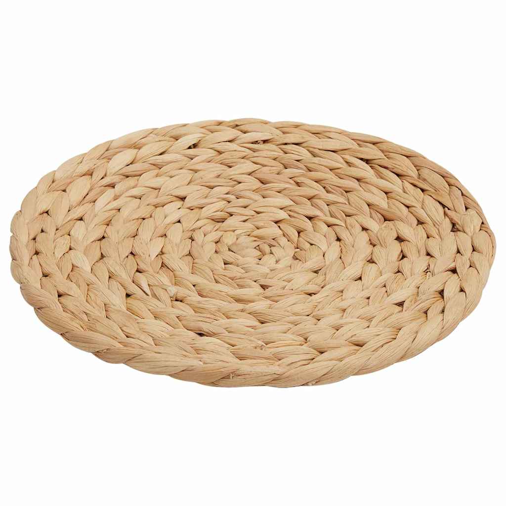 Vidaxl ronde geweven placemat 10 pcs naturel ø 30 cm waterhyacint