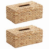 Vidaxl tissueboxhoezen 2 pcs waterhyacint 27.5 x 16.5 x 14 cm naturel